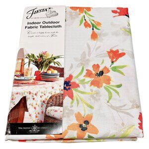 Fiesta Indoor Outdoor Fabric Tablecloth | Round 70"